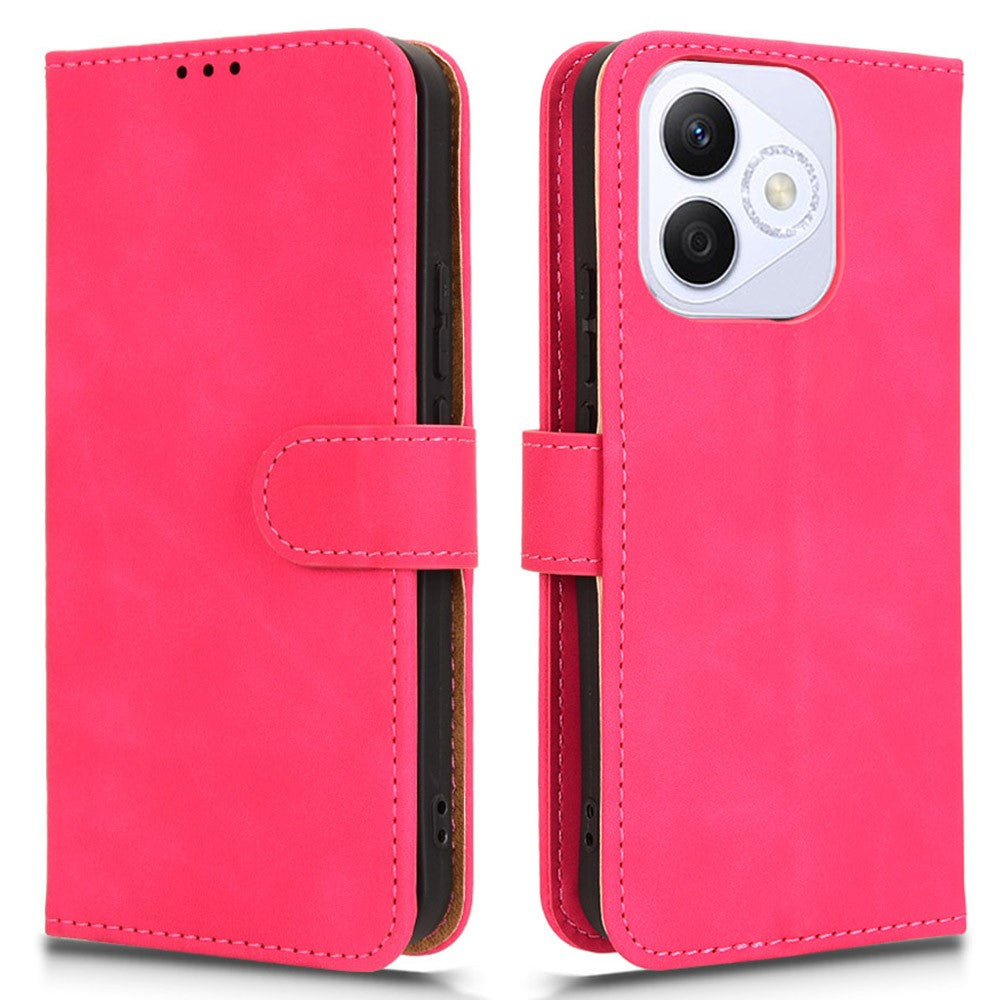 For Honor X60i 5G Leather Case Skin-Feel Anti-Drop Wallet Flip Phone Cover
