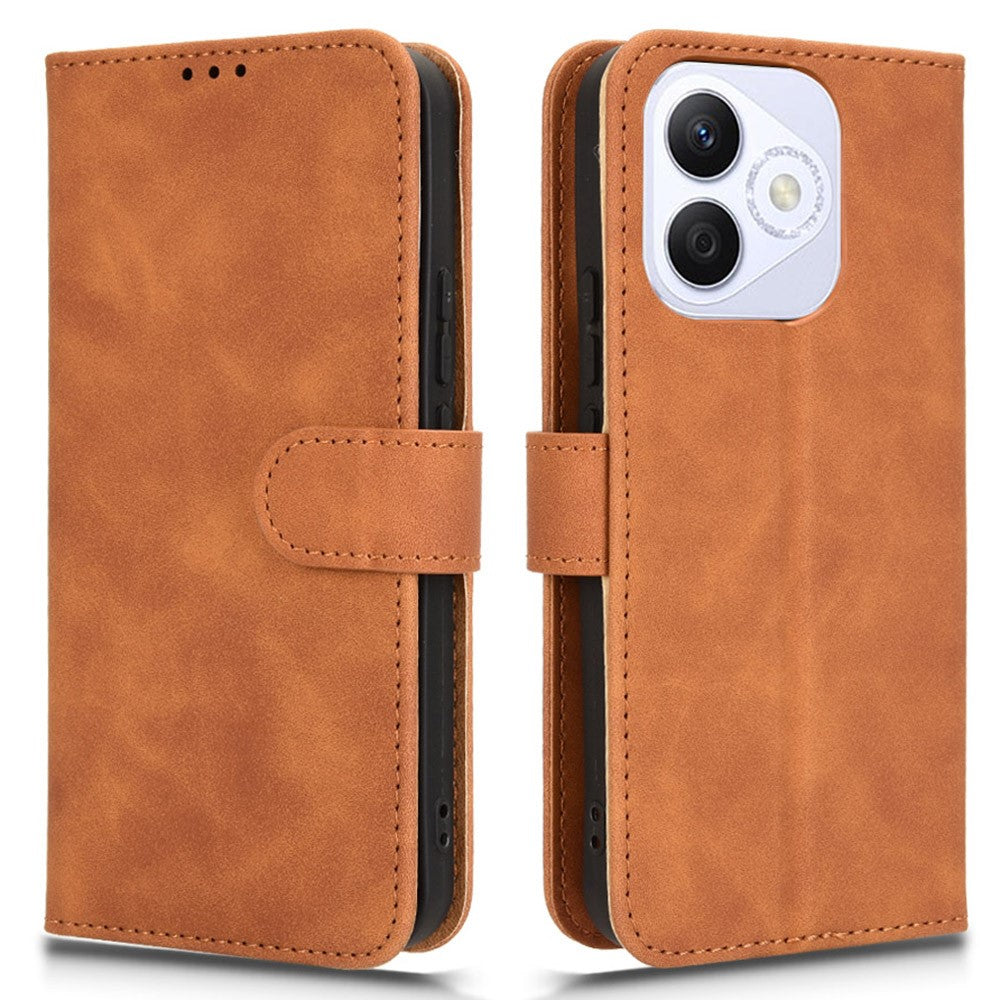 For Honor X60i 5G Leather Case Skin-Feel Anti-Drop Wallet Flip Phone Cover