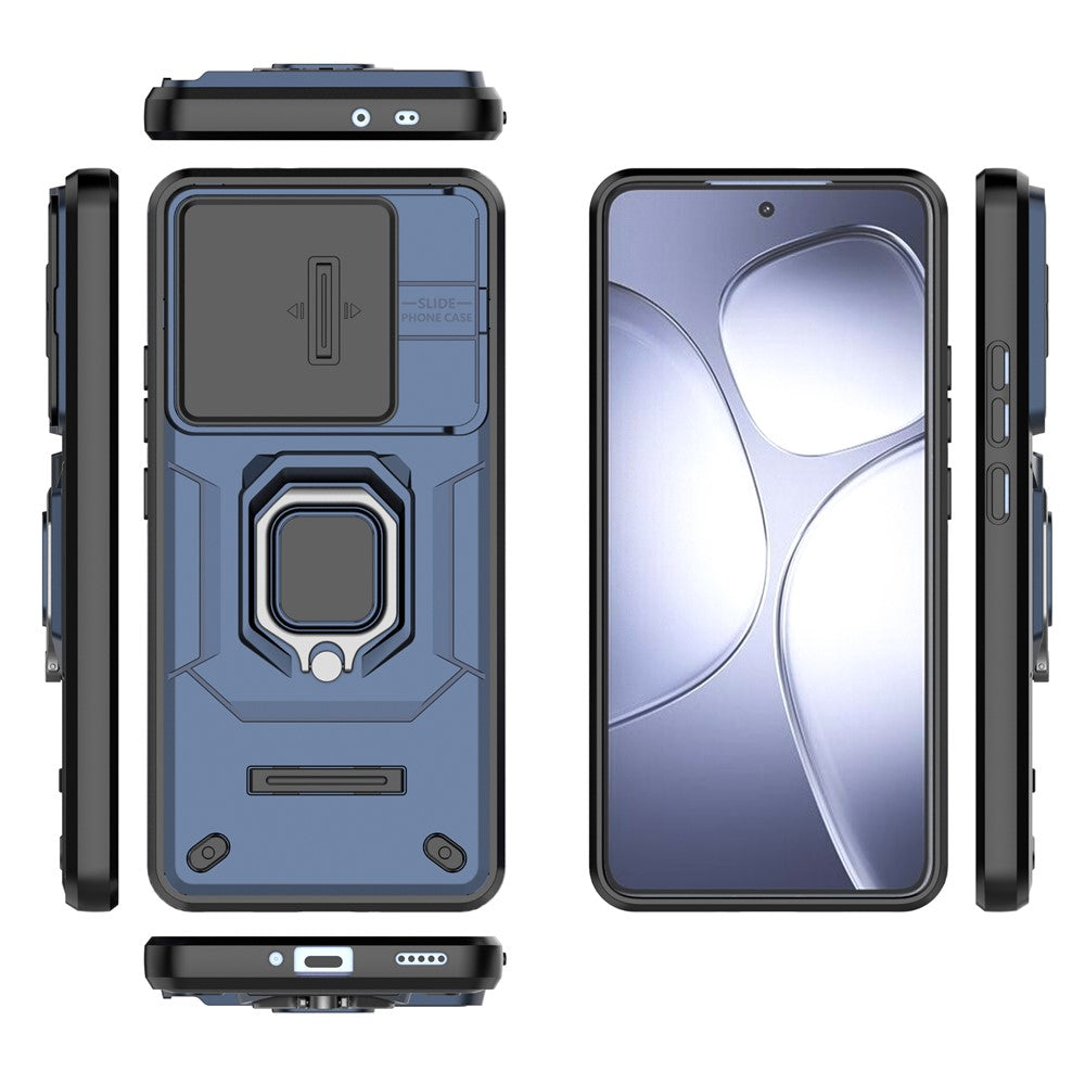 For Xiaomi Redmi K70 Ultra Case PC+TPU Kickstand Phone Protector with Lens Cover