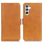 For Samsung Galaxy M35 5G Case Stand Cowhide Texture PU Leather Phone Cover