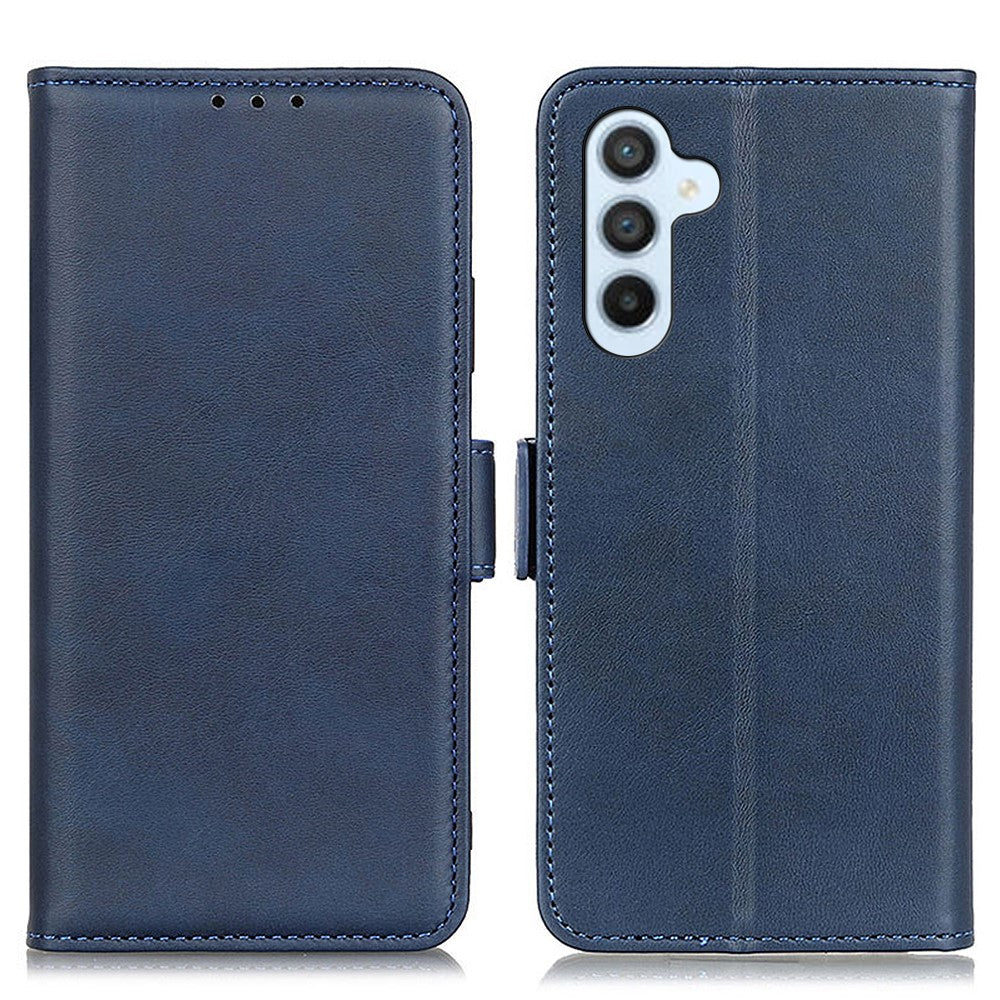 For Samsung Galaxy M35 5G Case Stand Cowhide Texture PU Leather Phone Cover