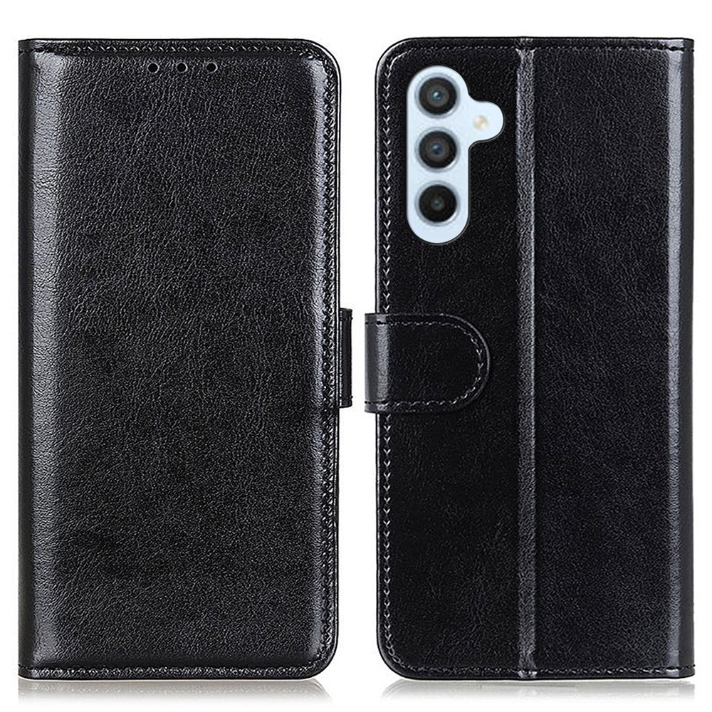 Til Samsung Galaxy M35 5G Cover Crazy Horse-tekstur PU-lædertelefonstativcover
