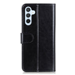 Til Samsung Galaxy M35 5G Cover Crazy Horse-tekstur PU-lædertelefonstativcover