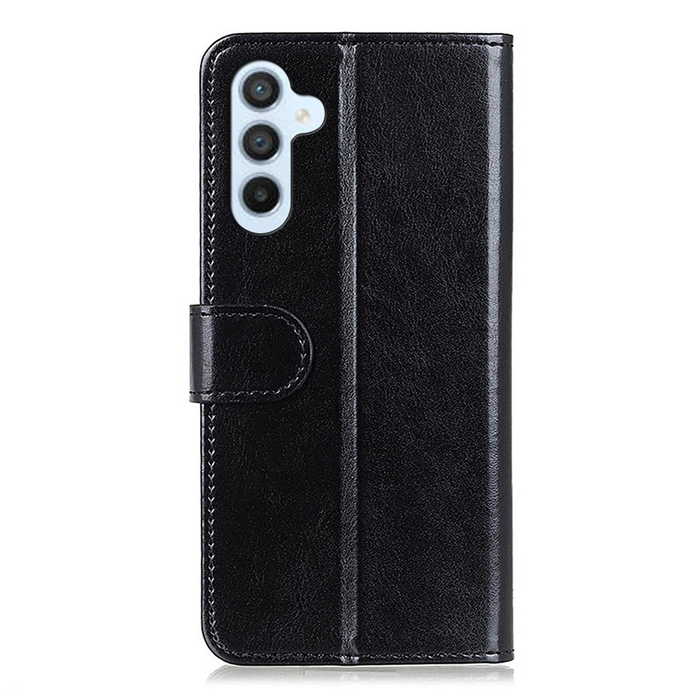 Til Samsung Galaxy M35 5G Cover Crazy Horse-tekstur PU-lædertelefonstativcover