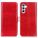 Til Samsung Galaxy M35 5G Cover Crazy Horse-tekstur PU-lædertelefonstativcover