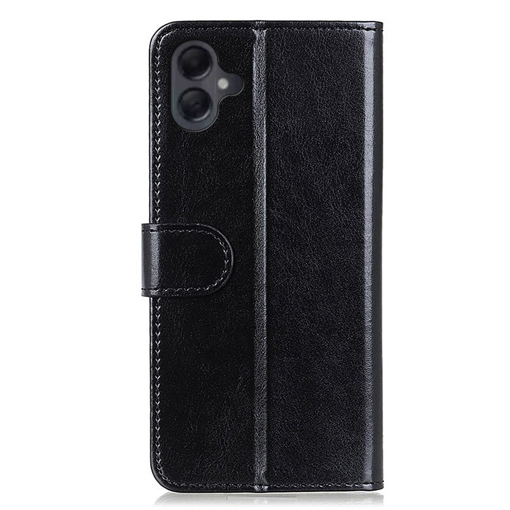 Til Samsung Galaxy A06 4G Etui Crazy Horse Tekstur PU-læder Telefonstativ Cover