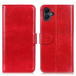 Til Samsung Galaxy A06 4G Etui Crazy Horse Tekstur PU-læder Telefonstativ Cover