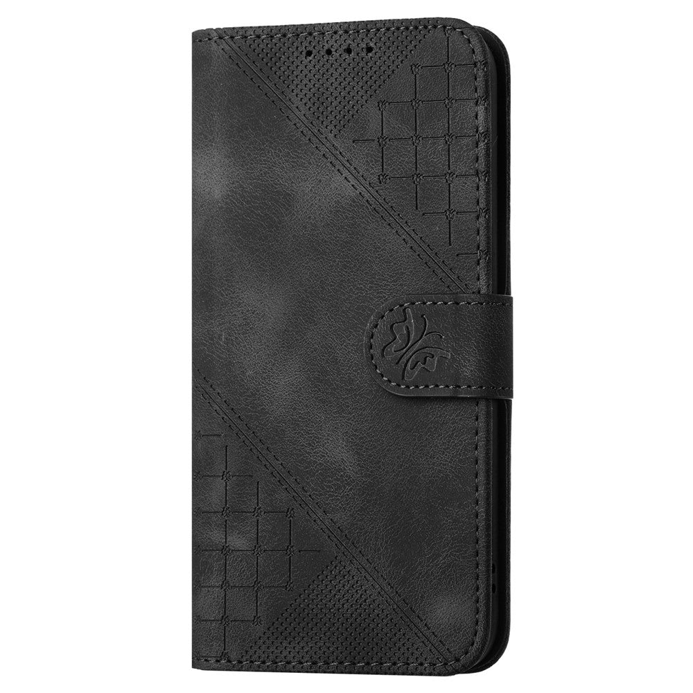 For Honor X8b 4G Leather Wallet Case Butterfly Flower Imprinted Phone Cover with Strap