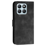 For Honor X8b 4G Leather Wallet Case Butterfly Flower Imprinted Phone Cover with Strap