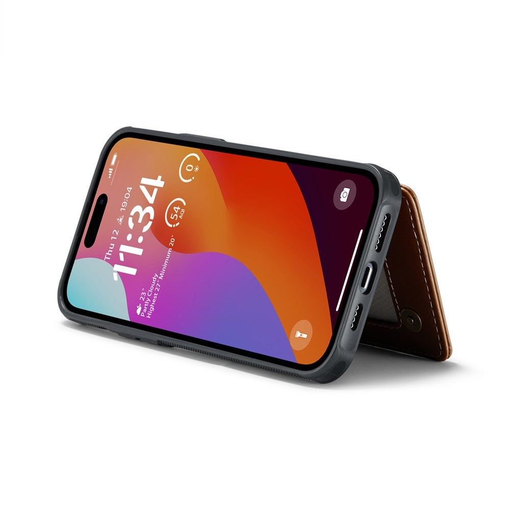 Til iPhone 16 Pro Max telefoncover CASEME C22 læderbagside med RFID-blokerende kortpladser