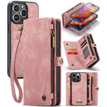 For iPhone 16 Pro Max Phone Cases CASEME 008 Leather Cover with Detachable Wallet and Strap