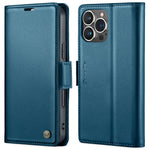 For iPhone 16 Pro Leather Case CASEME 023 RFID Blocking 3 Card Slot Mobile Cover