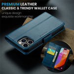 For iPhone 16 Pro Leather Case CASEME 023 RFID Blocking 3 Card Slot Mobile Cover