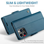 For iPhone 16 Pro Leather Case CASEME 023 RFID Blocking 3 Card Slot Mobile Cover