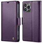 For iPhone 16 Pro Leather Case CASEME 023 RFID Blocking 3 Card Slot Mobile Cover