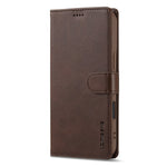 LC.IMEEKE For iPhone 16 Plus Case Calf Texture PU Leather Stand Wallet Phone Cover