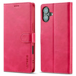LC.IMEEKE For iPhone 16 Plus Case Calf Texture PU Leather Stand Wallet Phone Cover