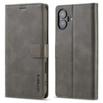 LC.IMEEKE For iPhone 16 Plus Case Calf Texture PU Leather Stand Wallet Phone Cover