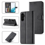 LC.IMEEKE For Samsung Galaxy S24 FE Case Calf Texture PU Leather Stand Wallet Phone Cover