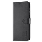 LC.IMEEKE For Samsung Galaxy S24 FE Case Calf Texture PU Leather Stand Wallet Phone Cover