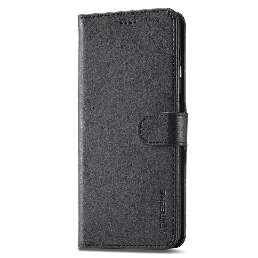 LC.IMEEKE For Samsung Galaxy S24 FE Case Calf Texture PU Leather Stand Wallet Phone Cover