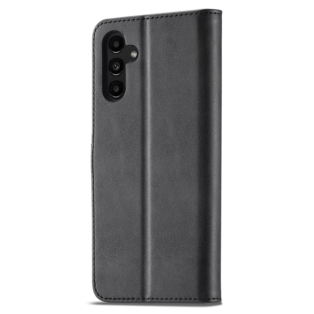 LC.IMEEKE For Samsung Galaxy S24 FE Case Calf Texture PU Leather Stand Wallet Phone Cover