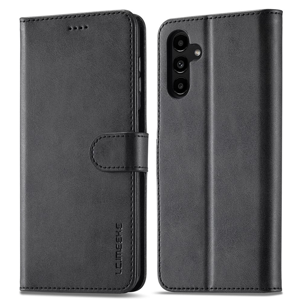 LC.IMEEKE För Samsung Galaxy S24 FE Skal Kalvstruktur PU Läder Stativ Plånboksfodral