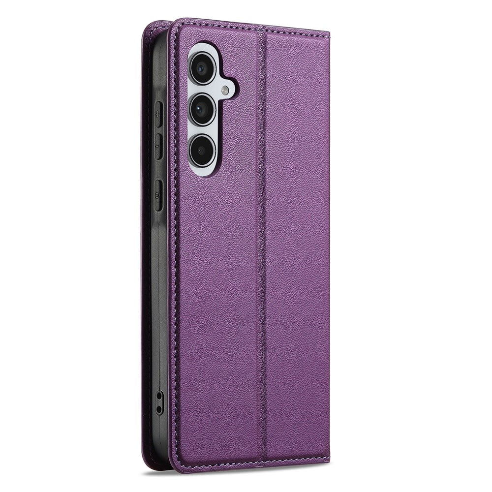 LC.IMEEKE L1 Series for Samsung Galaxy S24 FE Case PU Leather Wallet Stand Protective Phone Cover