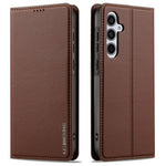 LC.IMEEKE L1 Series for Samsung Galaxy S24 FE Case PU Leather Wallet Stand Protective Phone Cover