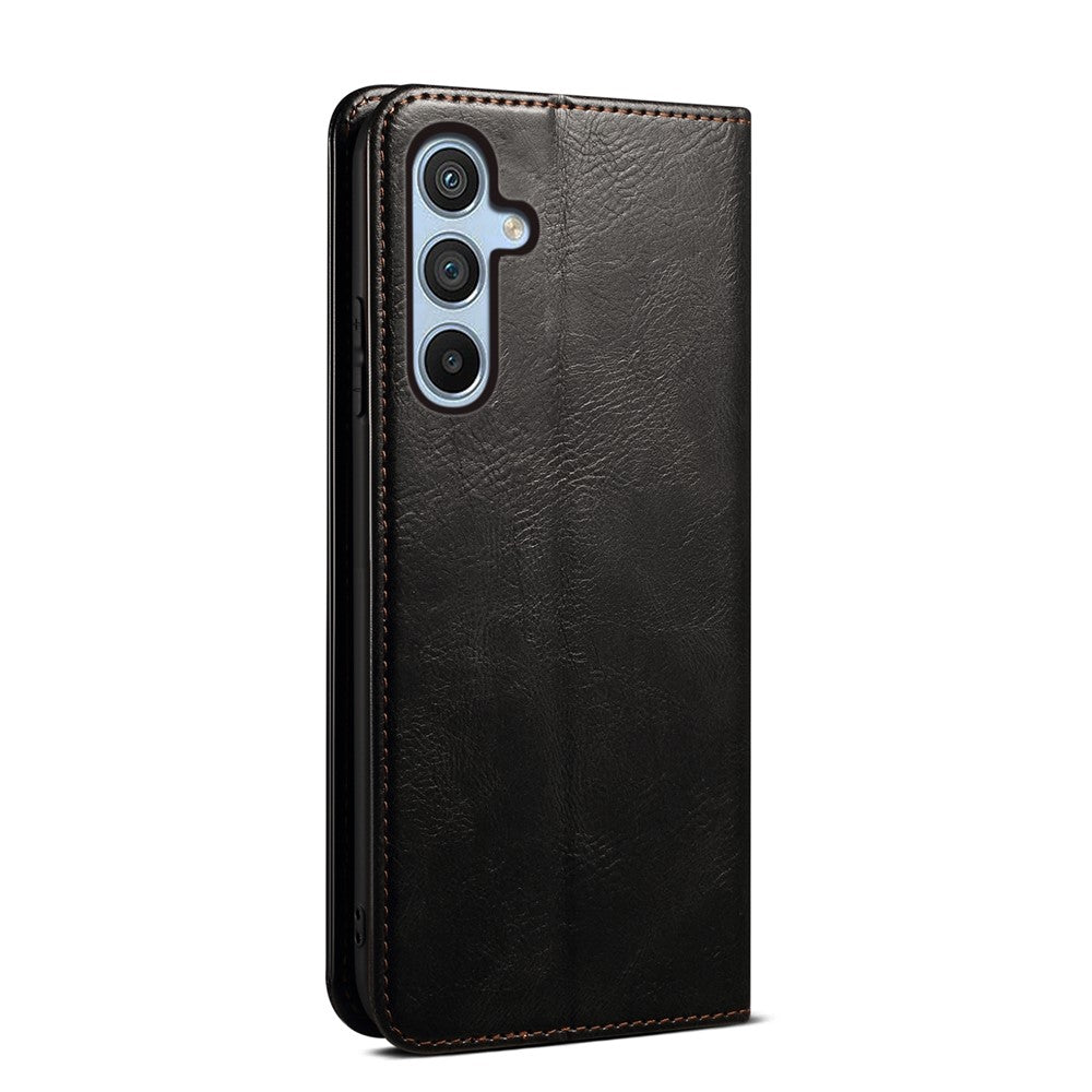 Til Samsung Galaxy A16 5G / A16 4G Etui Crazy Horse-tekstur Vokset Læderpung Stativ Cover