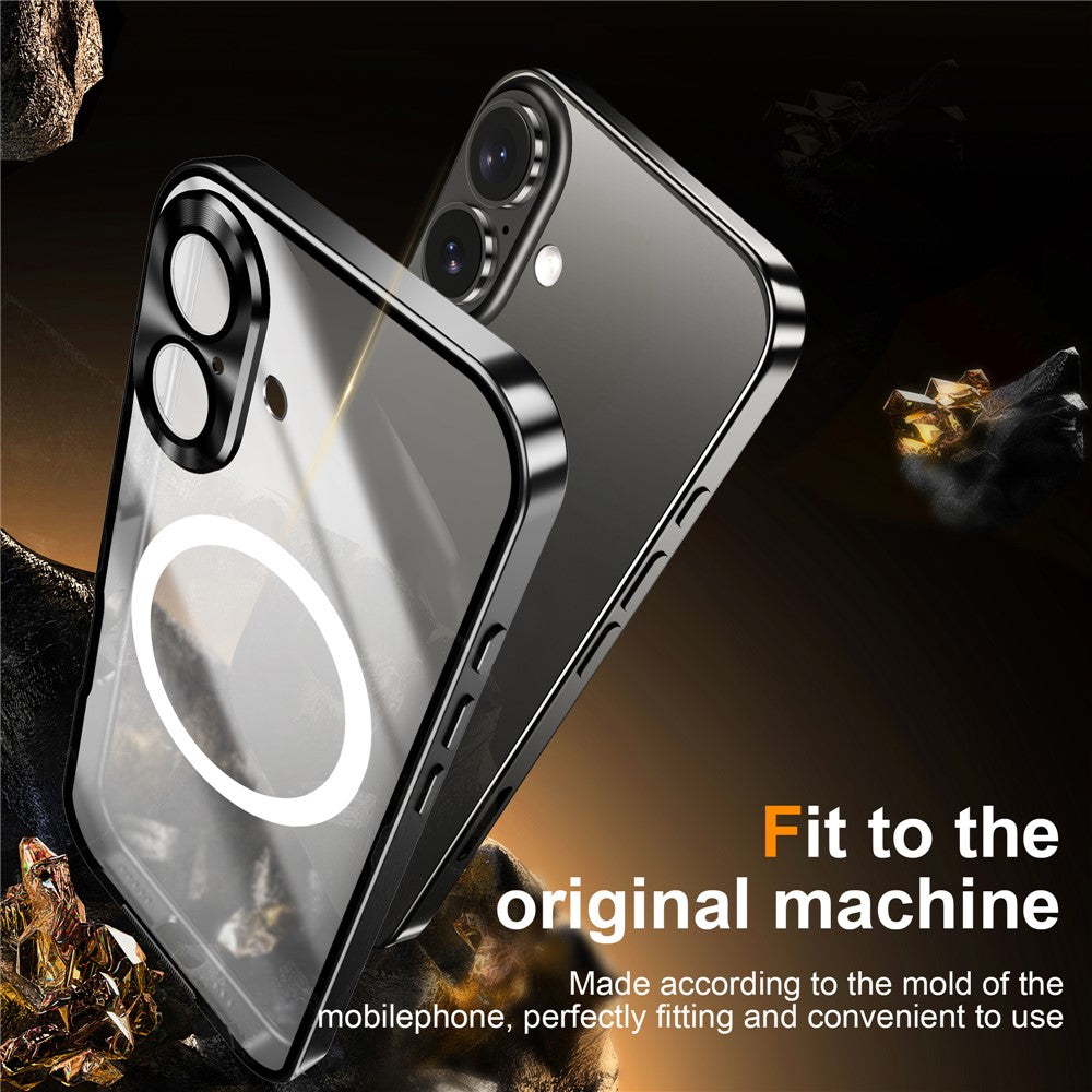 Til iPhone 16 cover kompatibel med MagSafe, metalramme, mat telefoncover