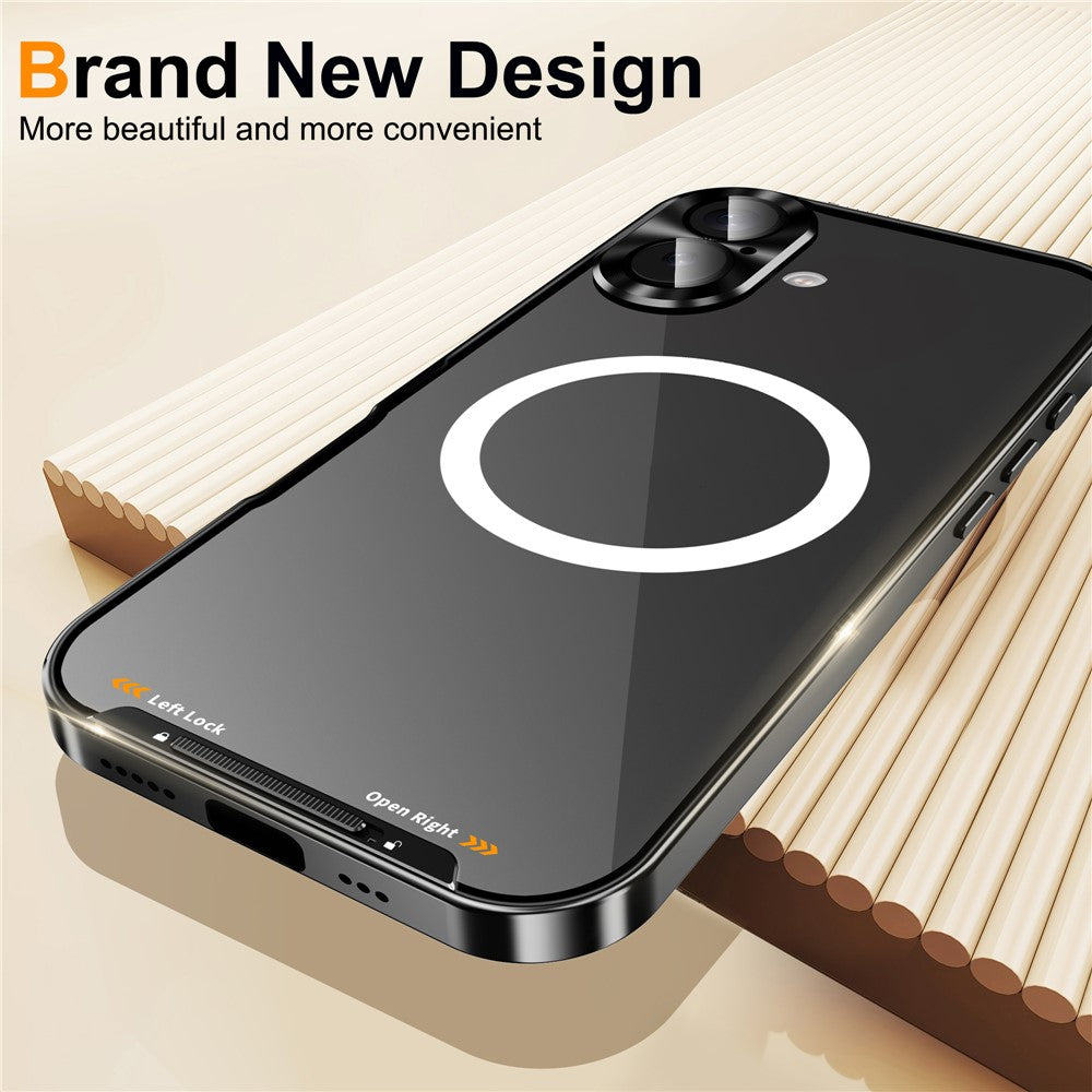 Til iPhone 16 cover kompatibel med MagSafe, metalramme, mat telefoncover