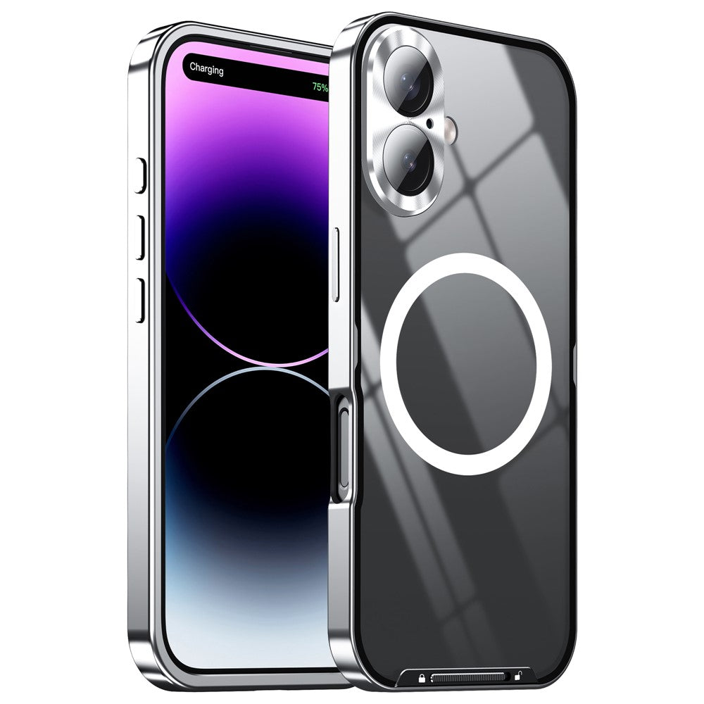 Til iPhone 16 cover kompatibel med MagSafe, metalramme, mat telefoncover
