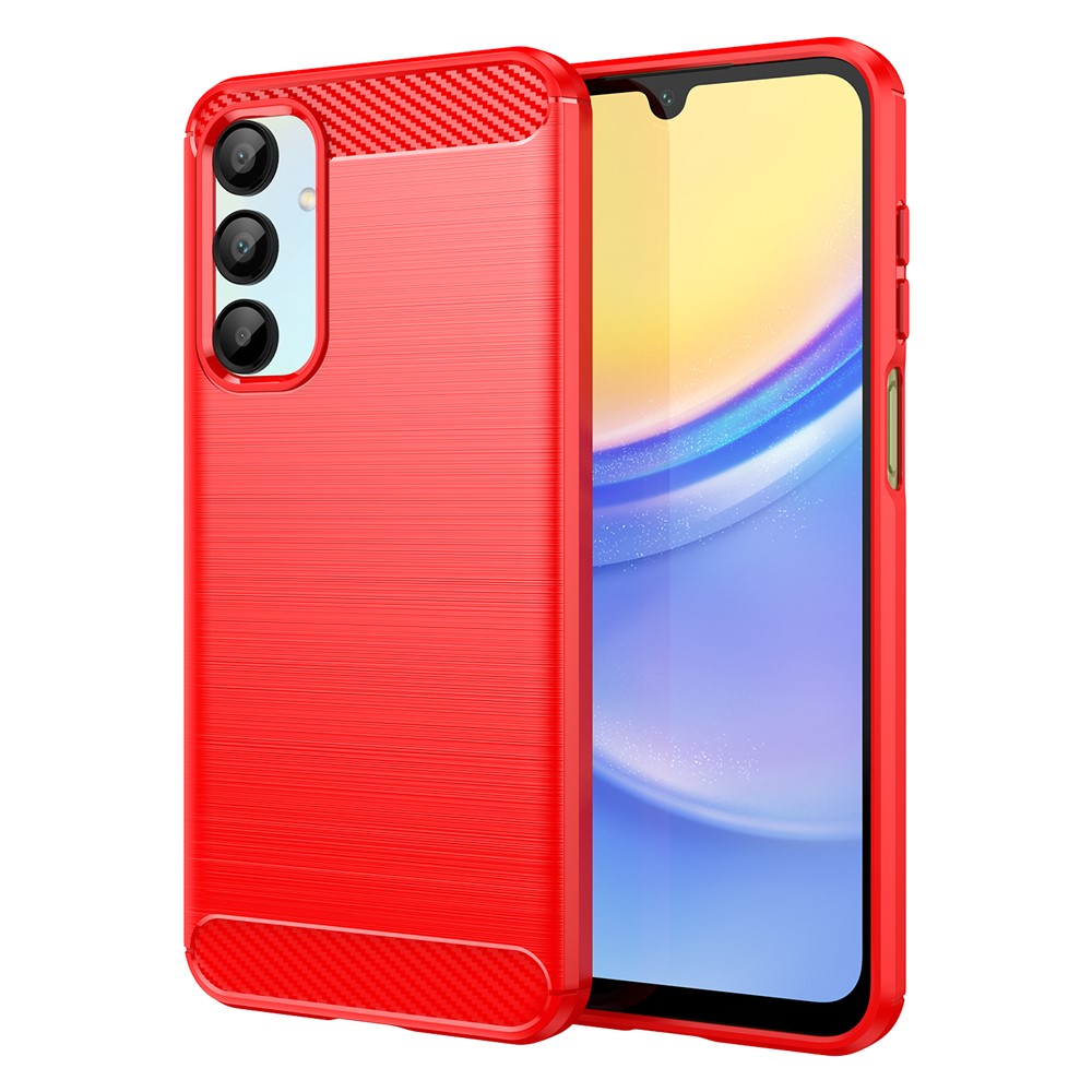 Til Samsung Galaxy A16 5G / A16 4G Cover Kulstofiber Tekstur TPU Børstet Telefoncover