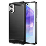 For Samsung Galaxy A06 4G Case Carbon Fiber Texture TPU Brushed Phone Cover