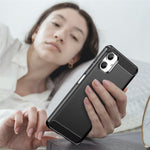 For Samsung Galaxy A06 4G Case Carbon Fiber Texture TPU Brushed Phone Cover