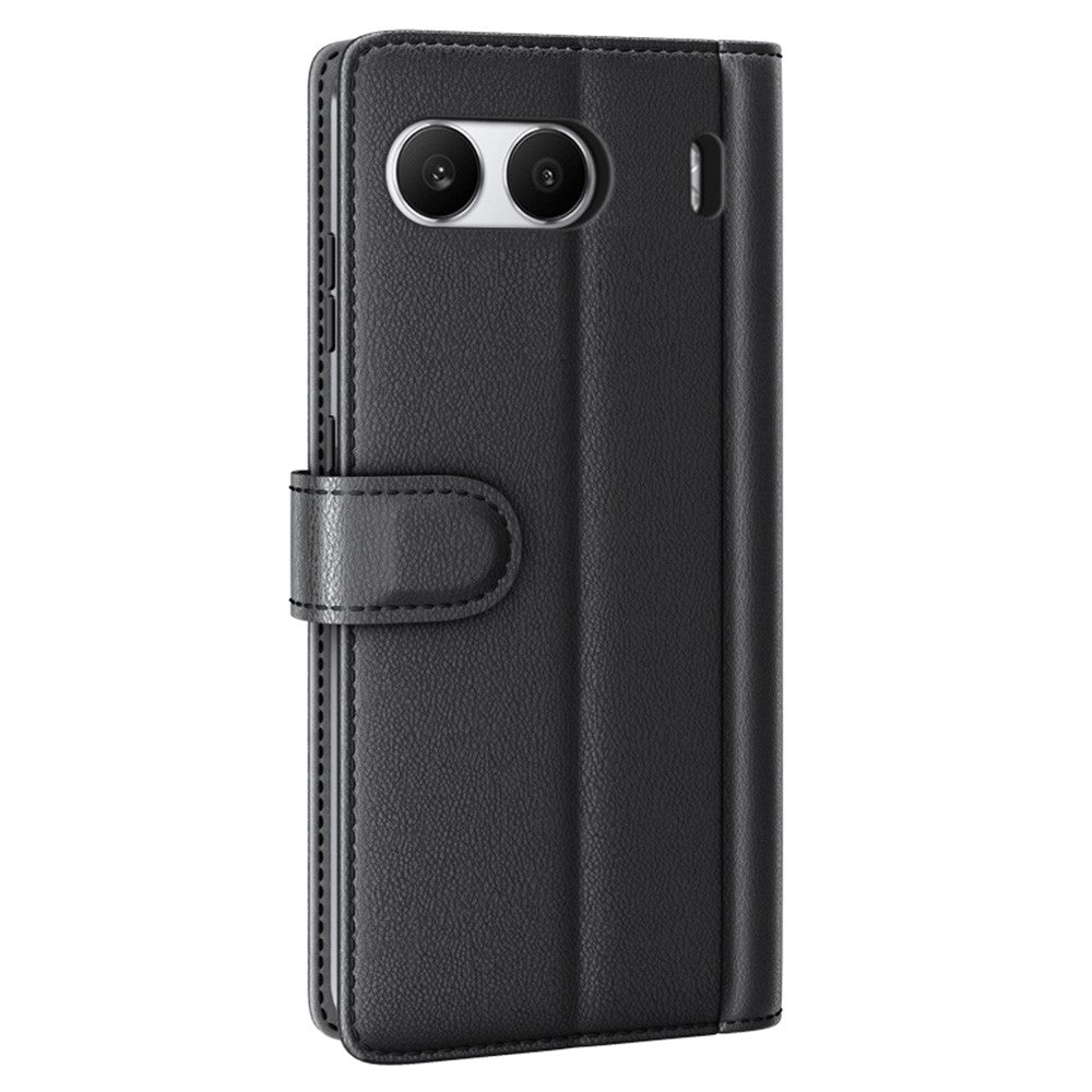 For OnePlus Nord 4 Case Genuine Split Leather Phone Cover with Wallet Stand
