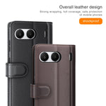 For OnePlus Nord 4 Case Genuine Split Leather Phone Cover with Wallet Stand