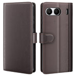 For OnePlus Nord 4 Case Genuine Split Leather Phone Cover with Wallet Stand