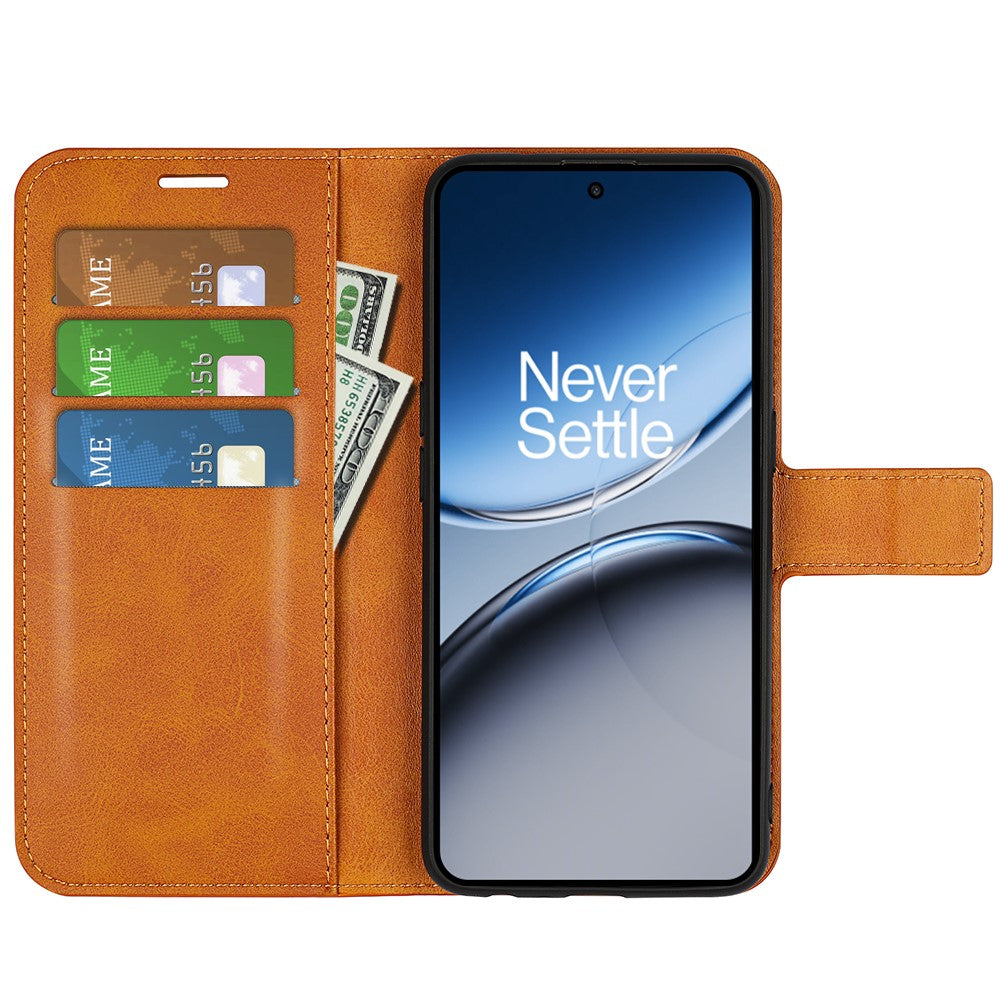 OnePlus Nord 4 Stativskal Reptåligt Läderfodral i Kalvstruktur