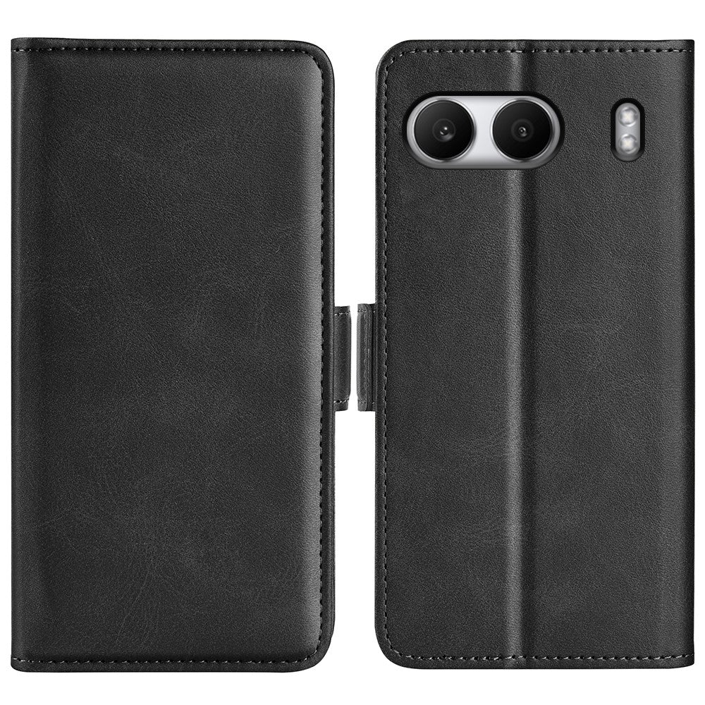 OnePlus Nord 4 Stativfodral Kalvstruktur Läder Plånboksfodral