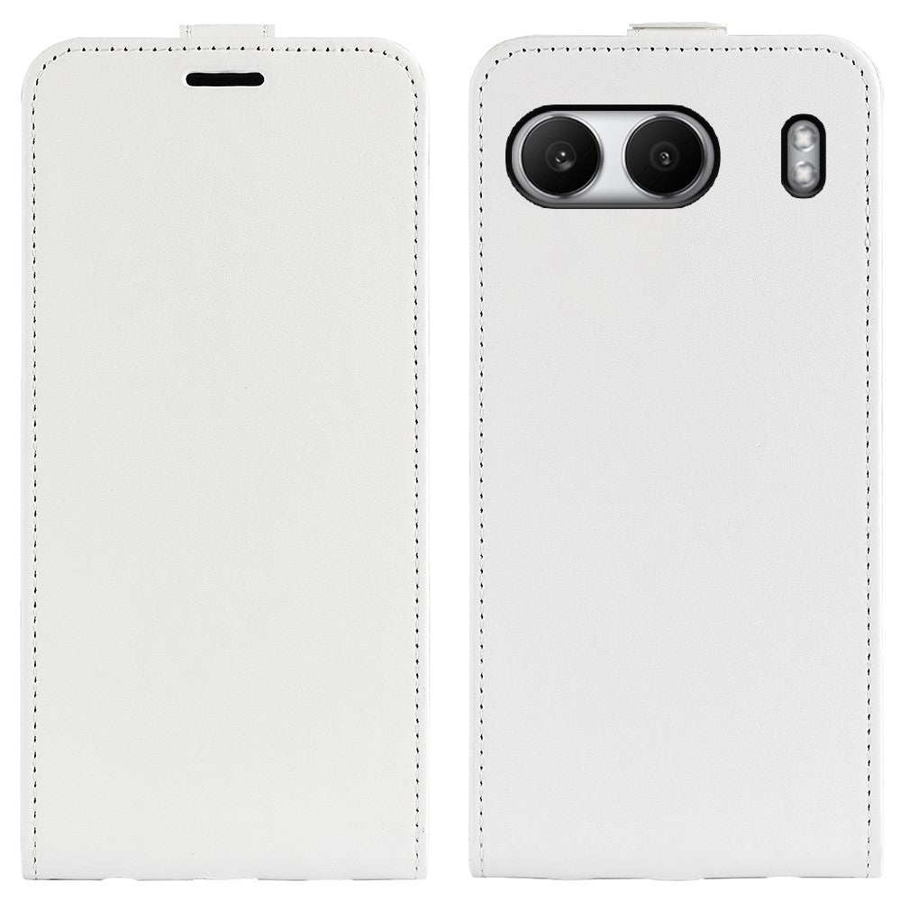 OnePlus Nord 4-skal med kortplatser, vertikalt fällbart läderfodral