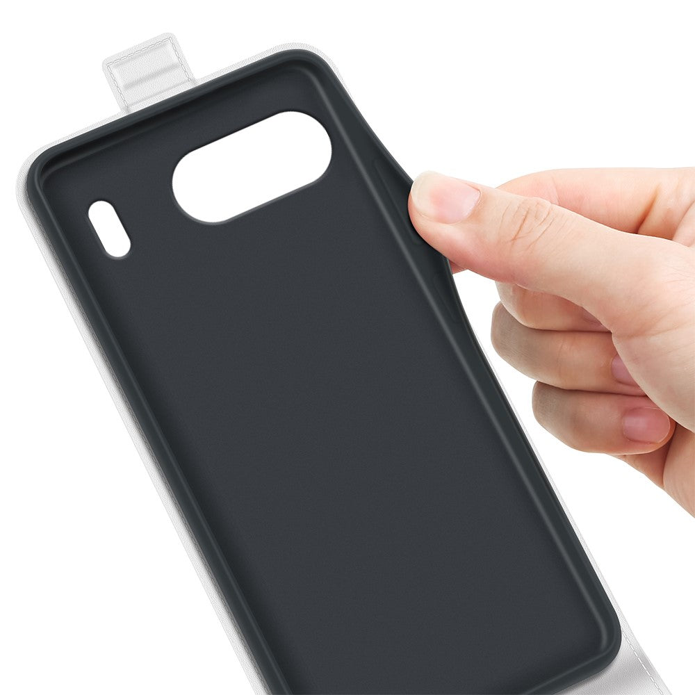 OnePlus Nord 4-skal med kortplatser, vertikalt fällbart läderfodral