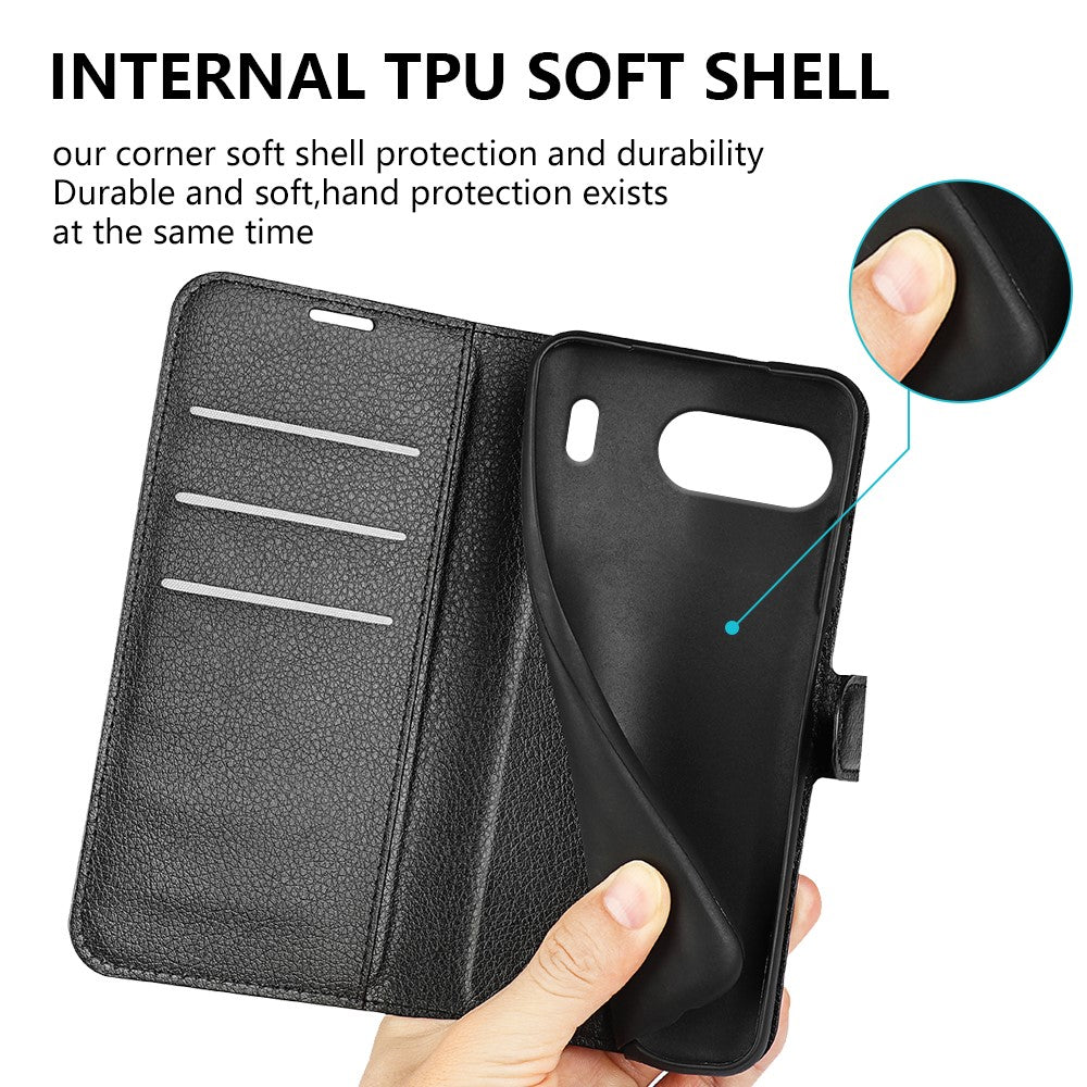 For OnePlus Nord 4 Case Litchi Texture Shockproof Leather Wallet Phone Cover