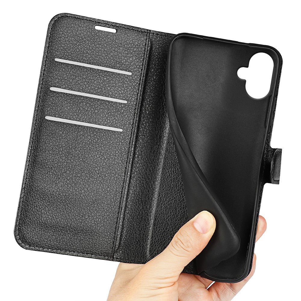 For Samsung Galaxy A06 4G Case Litchi Texture Shockproof Leather Wallet Phone Cover