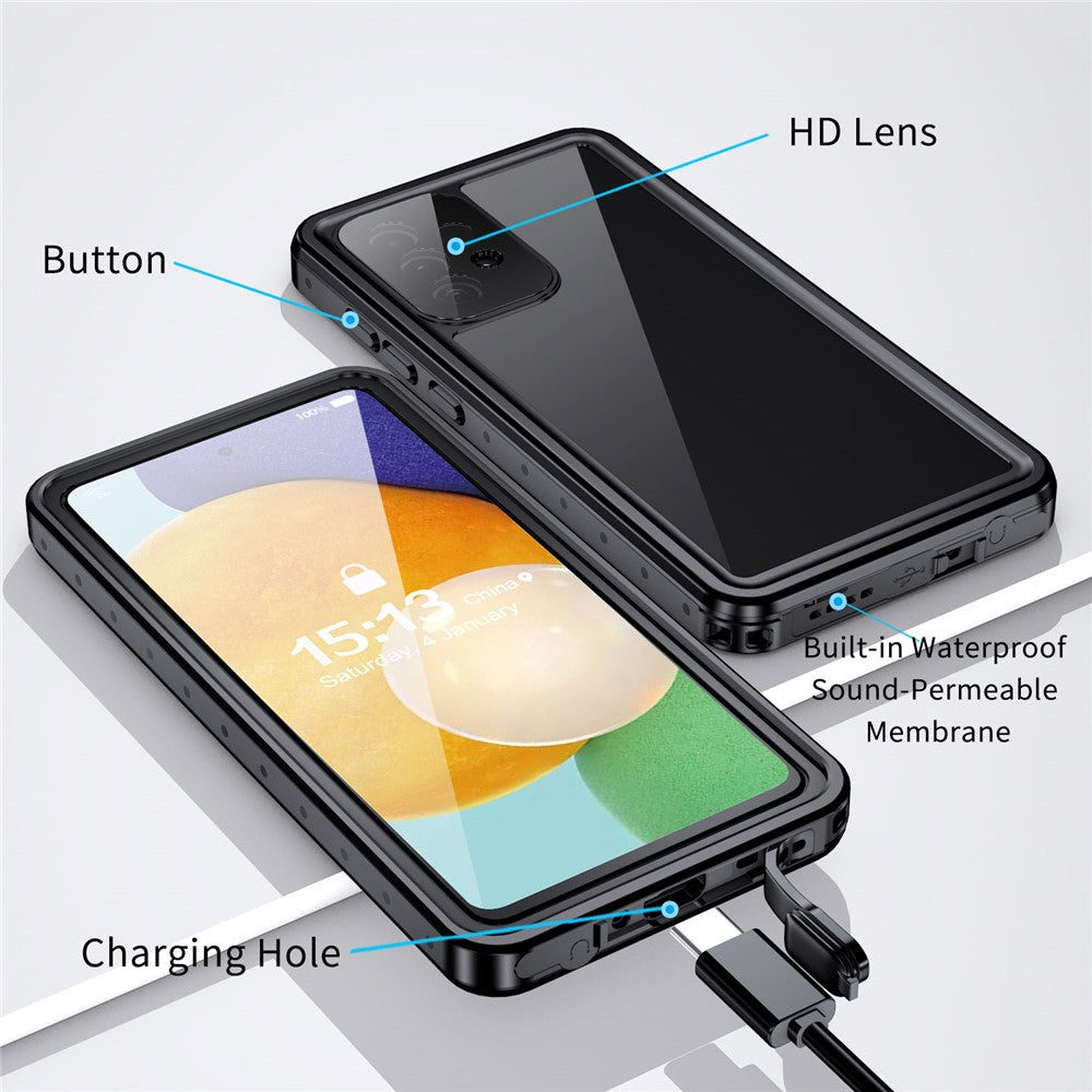 REDPEPPER Til Samsung Galaxy A52s 5G / A52 5G / A52 4G Cover IP68 Vandtæt PC+TPU Telefoncover