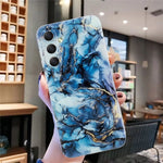 For Samsung Galaxy A16 5G / A16 4G Cover Fleksibelt TPU Marmormønster Telefoncover