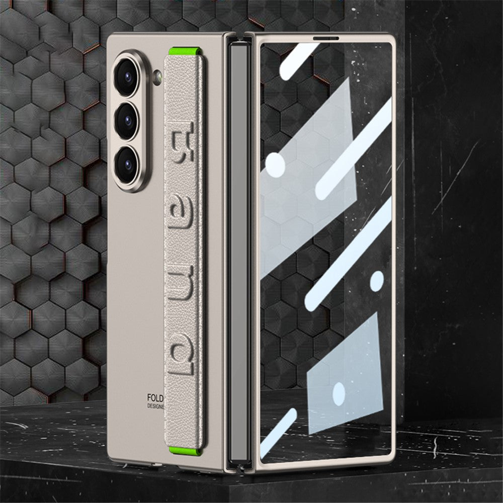 GKK For Samsung Galaxy Z Fold6 5G Case Band Strap Hard PC Phone Cover with Screen Film