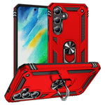 For Samsung Galaxy S24 FE Case PC+TPU Phone Cover with Rotary Ring Kickstand