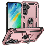For Samsung Galaxy S24 FE Case PC+TPU Phone Cover with Rotary Ring Kickstand